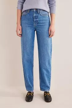 Зауженные джинсы с высокой талией Boden, синий