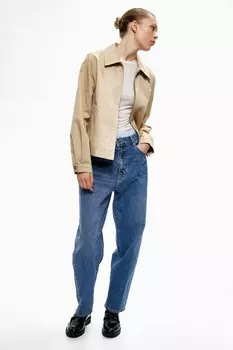 Зауженные джинсы с заглаженными складками H&M, синий