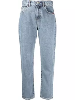 Зауженные джинсы с завышенной талией AMISH, синий