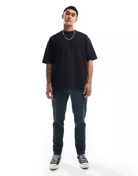 Зауженные джинсы серого цвета с зеленым оттенком ASOS DESIGN