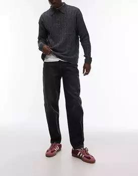 Зауженные джинсы серого цвета Topman