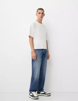 Зауженные джинсы slim fit Bershka, голубой