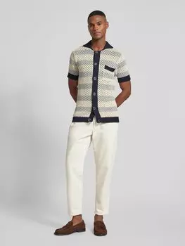 Зауженные джинсы со складками, модель «Firenze» GABBA, экрю