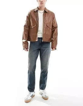 Зауженные джинсы средне-синего цвета с оттенком ASOS DESIGN
