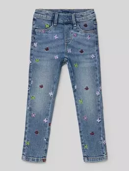 Зауженные джинсы средней посадки с эластичным поясом s.Oliver RED LABEL, синий