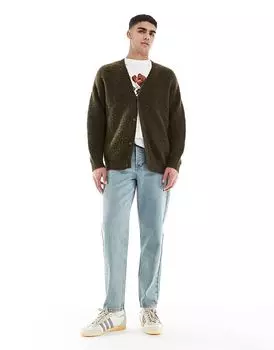 Зауженные джинсы светло-зеленого оттенка Topman