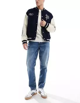 Зауженные джинсы темно-синего оттенка ASOS DESIGN