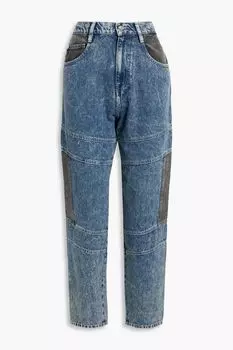 Зауженные джинсы Verrie с завышенной талией и пэчворком IRO, синий