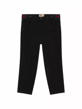 Зауженные джинсы Web Gucci, черный