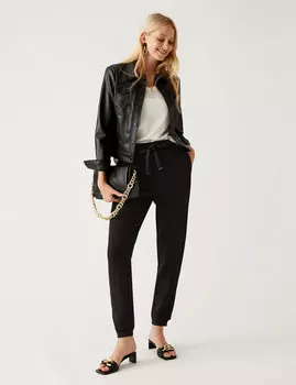 Зауженные джоггеры с полосками по бокам Marks & Spencer, черный