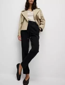 Зауженные книзу брюки Grazer на шнурке Marks & Spencer, черный