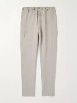 Зауженные льняные брюки A KIND OF GUISE, бежевый