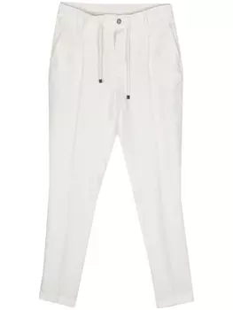 Зауженные льняные брюки Peserico, белый