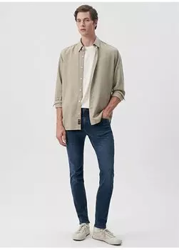 Зауженные мужские джинсовые брюки M001070-34807_KVN INK Urban Black Mavi