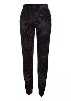 Зауженные пижамные брюки Lascana, черный