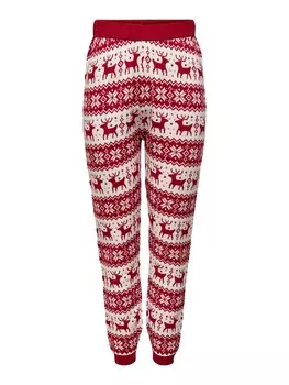 Зауженные пижамные брюки ONLY Xmas, карминно-красный