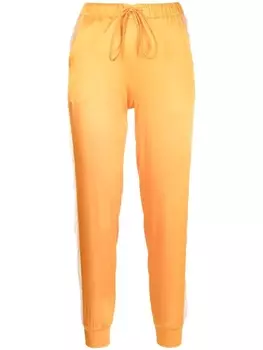 Зауженные шелковые брюки Carine Gilson, оранжевый