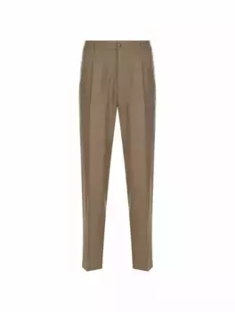 Зауженные шерстяные брюки Altea, зелёный