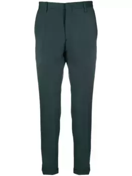 Зауженные шерстяные брюки Paul Smith, зеленый