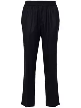 Зауженные шерстяные брюки со складками Harmony Paris, синий