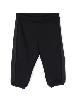 Зауженные спортивные брюки с вышитым логотипом Emporio Armani Kids, синий