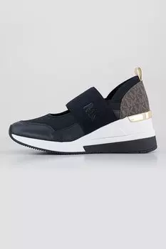 Зауженные спортивные кроссовки с эластичными ремешками Michael Kors, черный