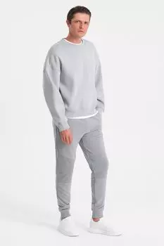 Зауженные спортивные штаны со шнурками Ombre, серый