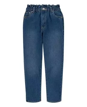 Зауженные свободные джинсы в бумажном пакете с высокой талией для больших девочек Levi's, синий