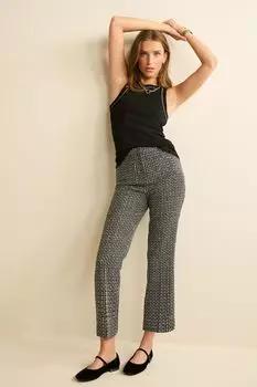 Зауженные твидовые брюки Next, черный