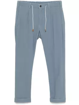 Зауженные твиловые брюки Eleventy, синий