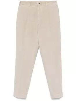 Зауженные вельветовые брюки Dell'oglio, нейтральный цвет