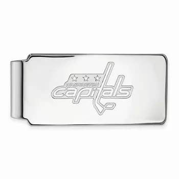 Зажим для денег LogoArt Washington Capitals, серебряный