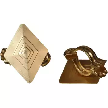 Зажим Liedeco декоративный «Ромб», (2 шт. в упаковке), для штор, цвет goldfarben