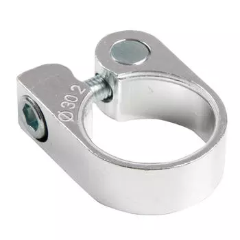 Зажим седла 30 мм для завинчивания серого цвета BTWIN, светло-серый