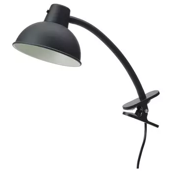 Зажимная лампа, черная, SKURUP IKEA