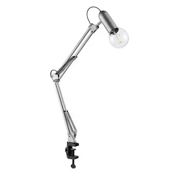 Зажимной светильник, регулируемый, серебристый, высота ок. 76 см. etc-shop, серебро