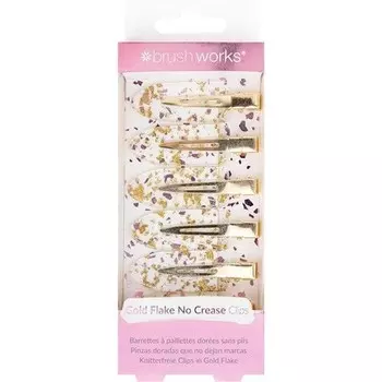 Зажимы Brushworks Gold Flake без складок