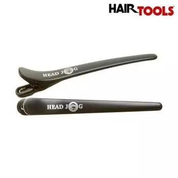 Зажимы для парикмахерских Head Jog Clip Itz, черные, 6 шт Hair Tools