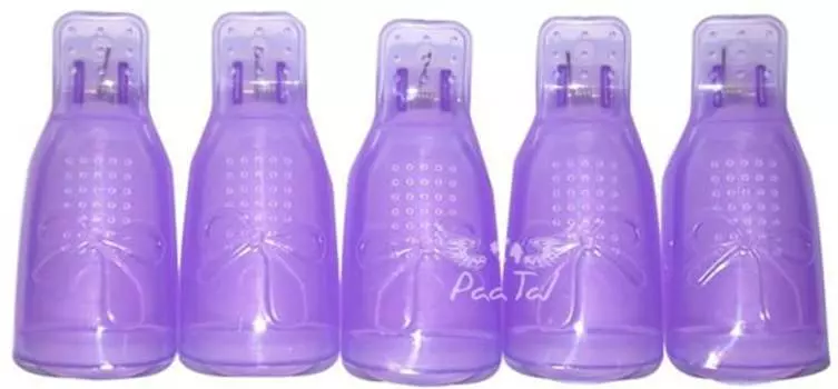 Зажимы для снятия акрилово-гелевых гибридов, 5 шт., Finess