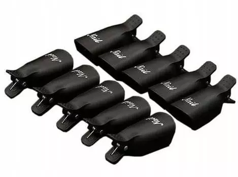 Зажимы для снятия гибридов акрилового геля, Черный, 10 шт. AlleNaznokcie, AllePaznokcie