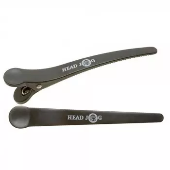 Зажимы парикмахерские Head Jog Supa-Klipz черные 6 шт Hair Tools