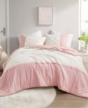 Зажимы Shay жаккардовые, 2 шт. Комплект одеял, Twin/Twin XL Intelligent Design, розовый