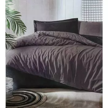 zdilek - Комплект постельного белья из двойного хлопка Colormix антрацитового цвета