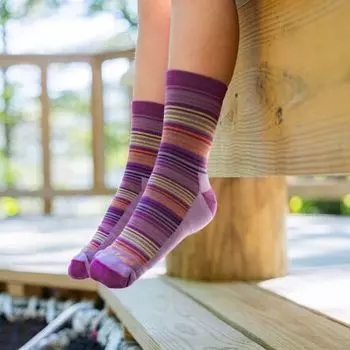 Zebra Canyon Micro Crew LW + носок с подушкой — детский Darn Tough, цвет Clover