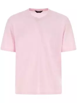 Zegna асимметричная шерстяная футболка, розовый