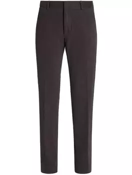 Zegna брюки средней посадки, коричневый