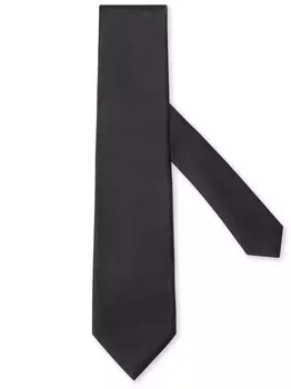 Zegna Cerimonia silk tie, черный