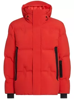 Zegna drawstring-hood puffer jacket, красный