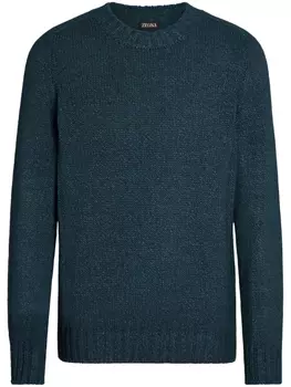 Zegna джемпер с круглым вырезом, синий