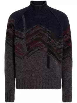 Zegna джемпер с узором, синий
